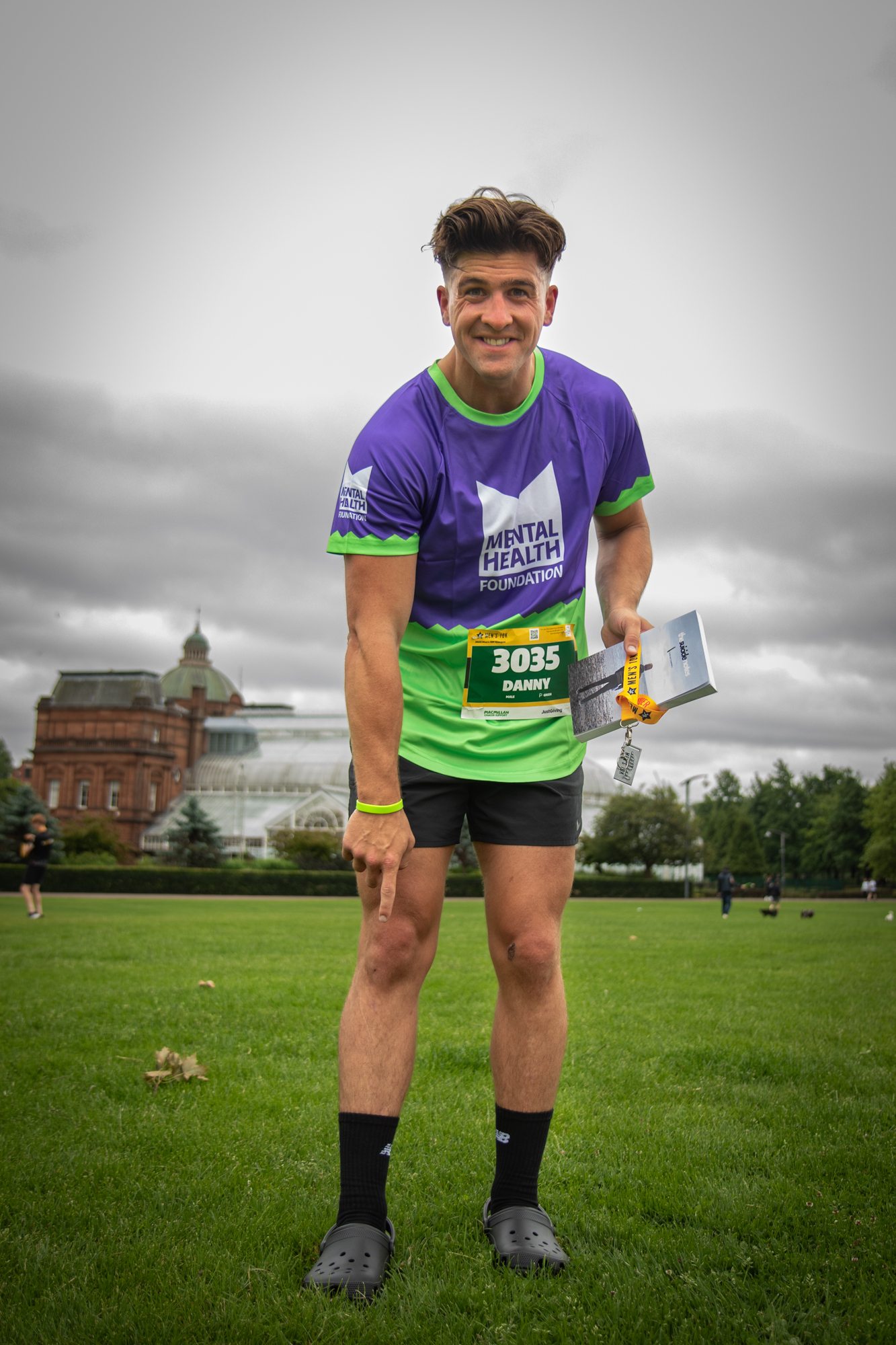 Danny Campbell ran the race with a copy of a book written by his late brother, Duncan (Callum McKenzie/PA Wire).