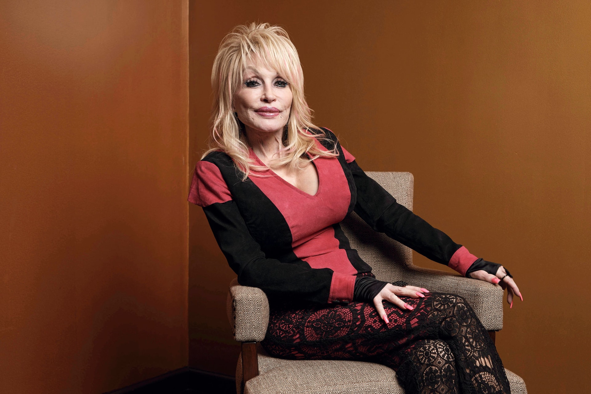 Dolly Parton poses at the Carnegie Medal of Philanthropy Ceremony in New York (Andres Kudacki/AP).