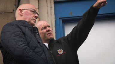 First Minister John Swinney visits scene of ‘ferocious’ fire in Perth which left one man dead