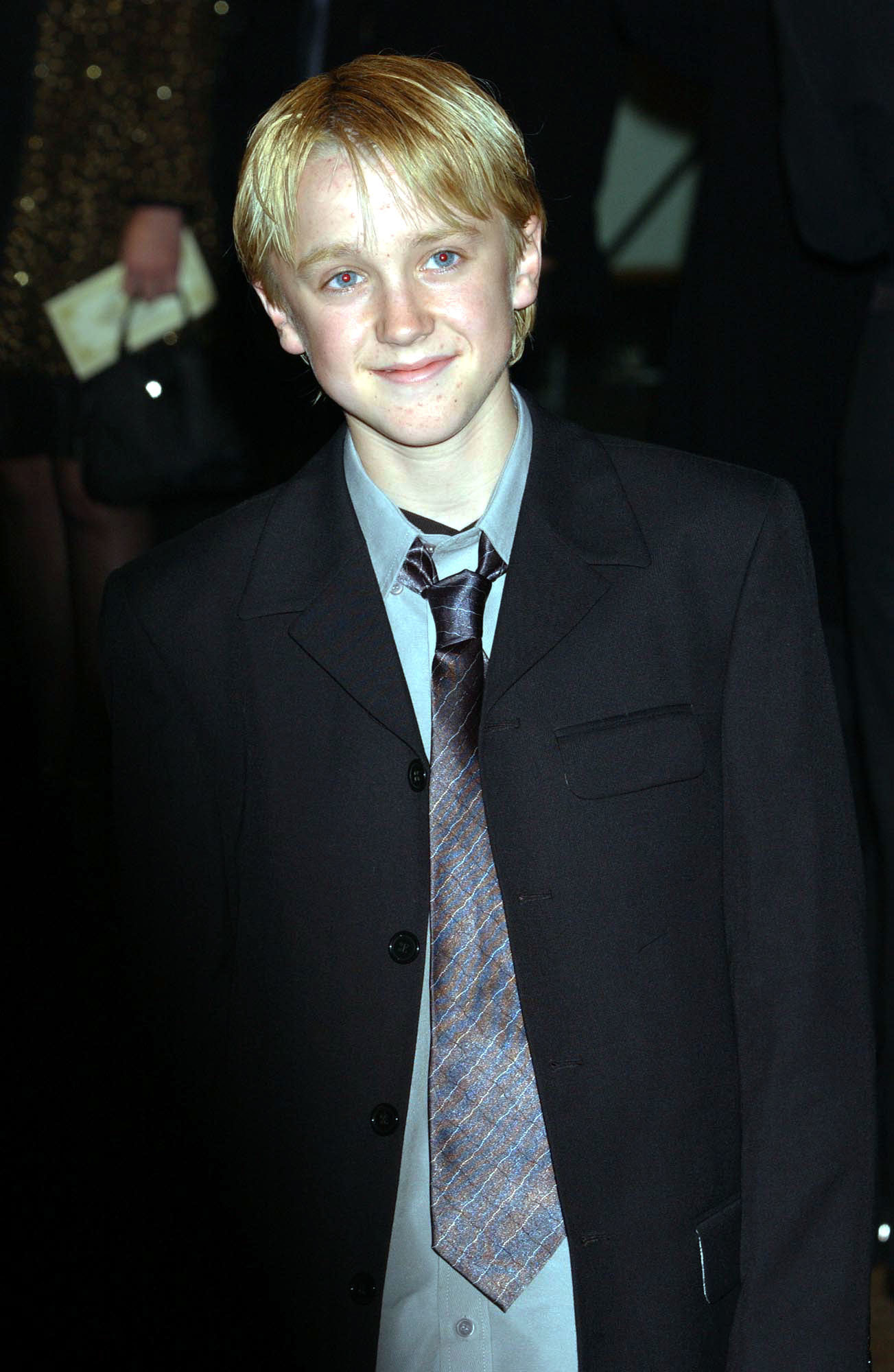 Tom Felton arriving for the world premiere of 'Harry Potter and the Philosopher's Stone at the Odeon Leicester Square in London.