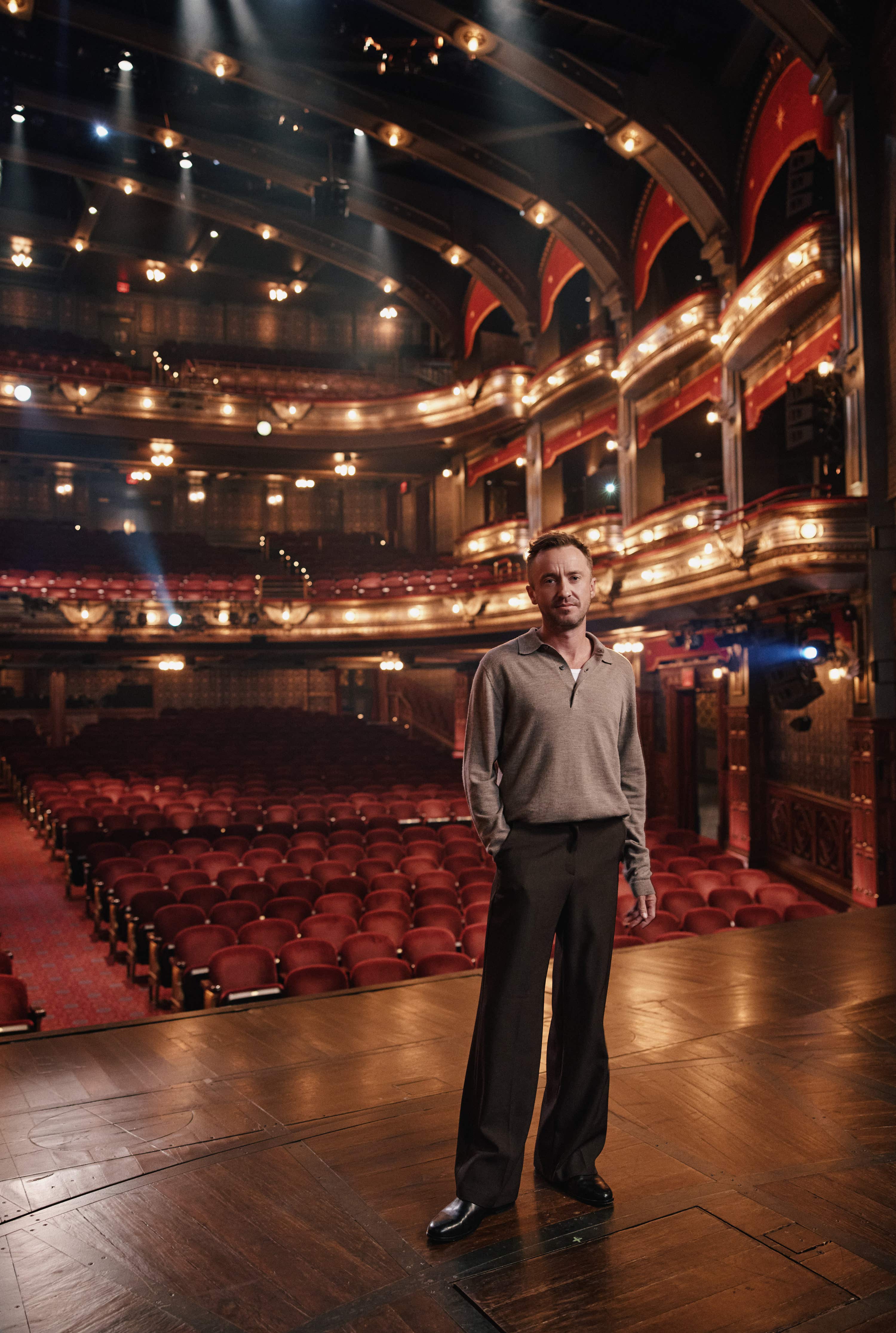 Tom Felton on stage at the Lyric Theatre in New York City. (Emilio Madrid/Harry Potter And The Cursed Child) 