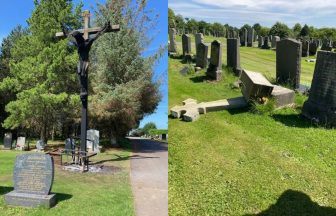 Man charged after ‘crucifix set alight and 40 headstones damaged’ at Barrhead cemetery