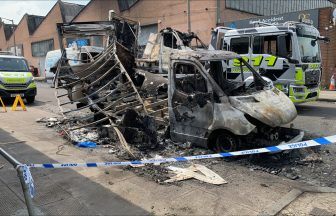 Vehicles torched outside Glasgow cash and carry as police probe ‘suspicious’ fires