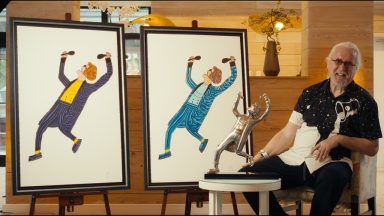 Billy Connolly releases new Windswept and Interesting artwork reflecting on his younger years