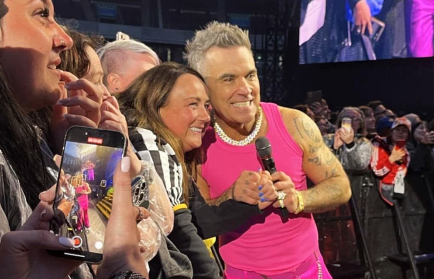 Debbie and Robbie at the Edinburgh Murrayfield show.