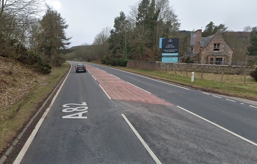 Teenager in serious condition after car crashes down embankment on A82