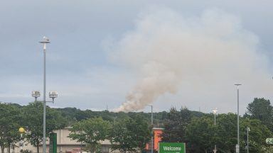 Emergency services battle Aberdeen wildfire as smoke billows into sky