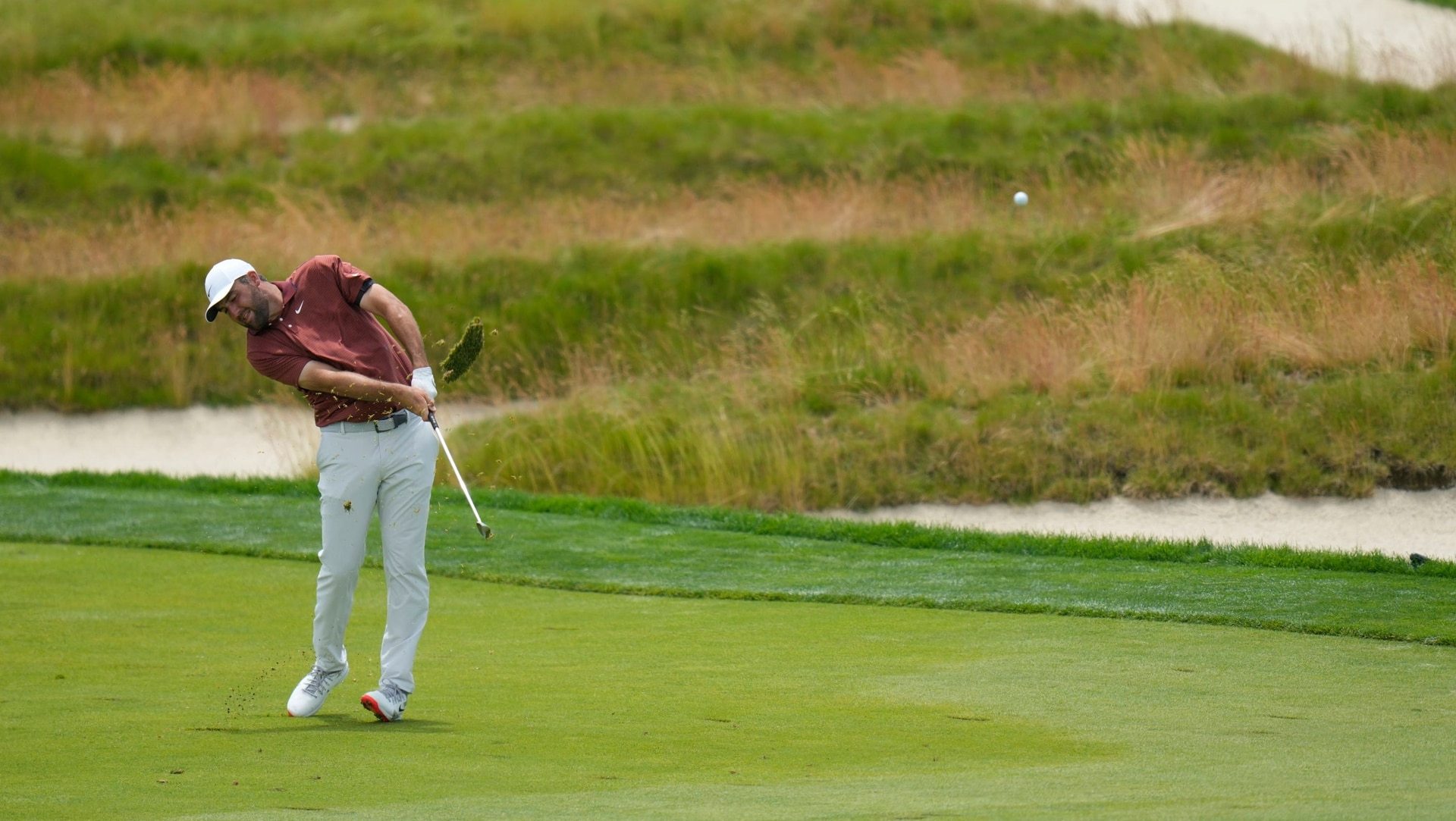 <em>Scottie Scheffler carded an even-par 70</em>.”/><cite class=cite>PA Media</cite></div><figcaption aria-hidden=true><em>Scottie Scheffler carded an even-par 70</em>. <cite class=hidden>PA Media</cite></figcaption></figure><p>But he is still not giving up hope, saying: “It’s going to be really tough for me to catch them, but I think right now I’m seven shots back, which around this place, I mean anything can happen.</p><p>“Do I feel like I’m out of the tournament? No. Do I wish I played a little bit better today? Yeah, of course.</p><p>“But it’s just one of those deals where I put myself in this position. It’s not the position I want to be in, but I’ve done a good job of hanging in there and staying in the tournament.”</p><div class=