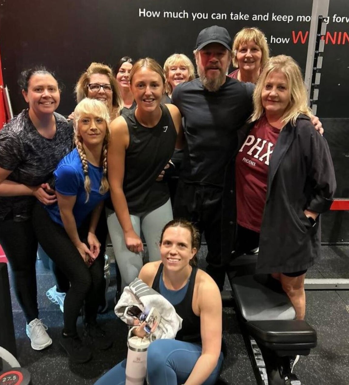 Hollywood star Matt Damon posed for photos with gymgoers at Motion Fitness in Buckie, Moray.