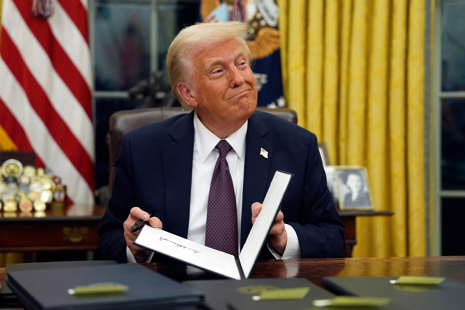 Mr Trump’s spending plans appeared to cause the rift initially (AP).