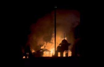 Roads closed and locals advised to keep windows closed due to building blaze in Kilmarnock