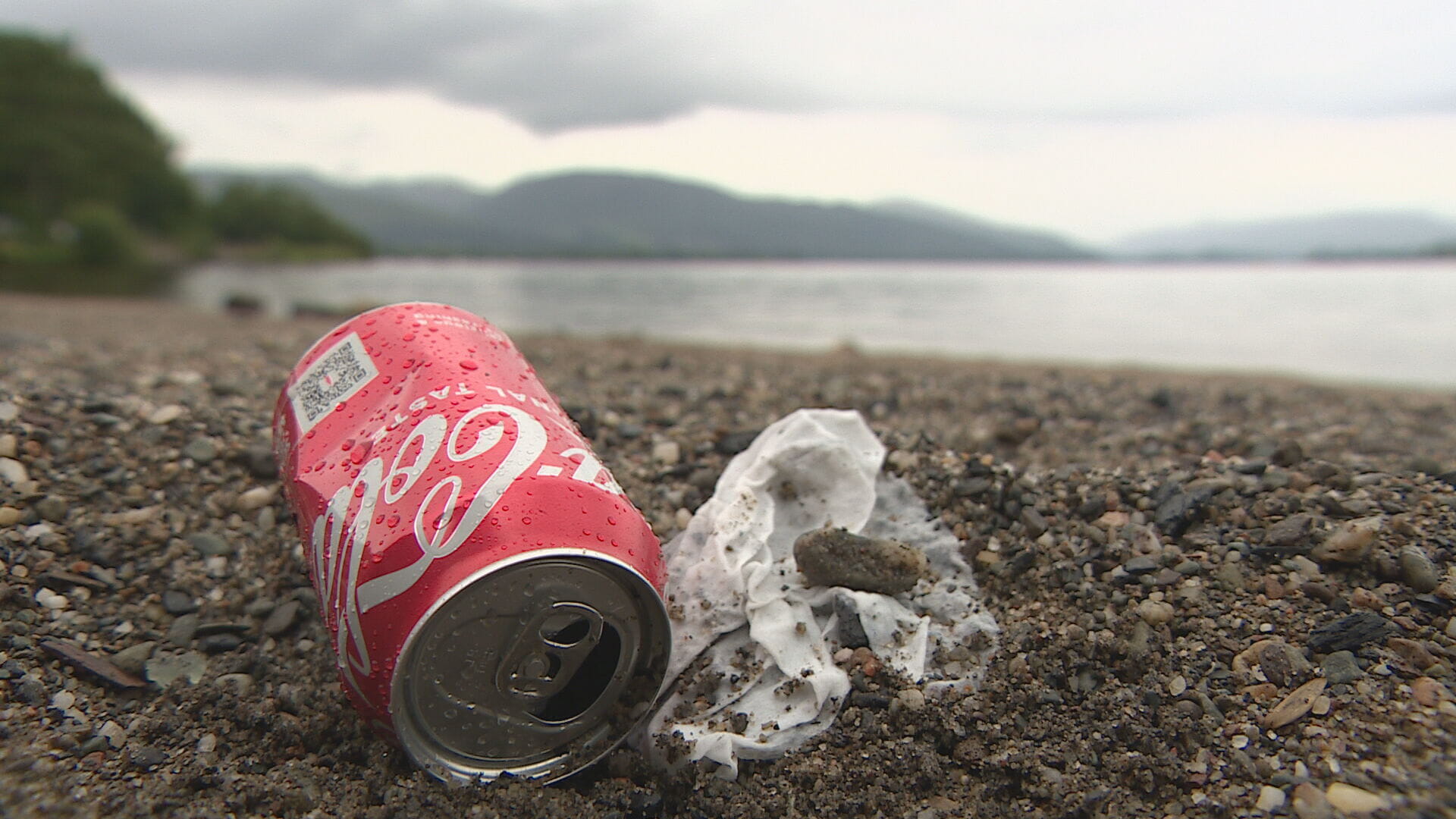 Litter left in Loch Lomond