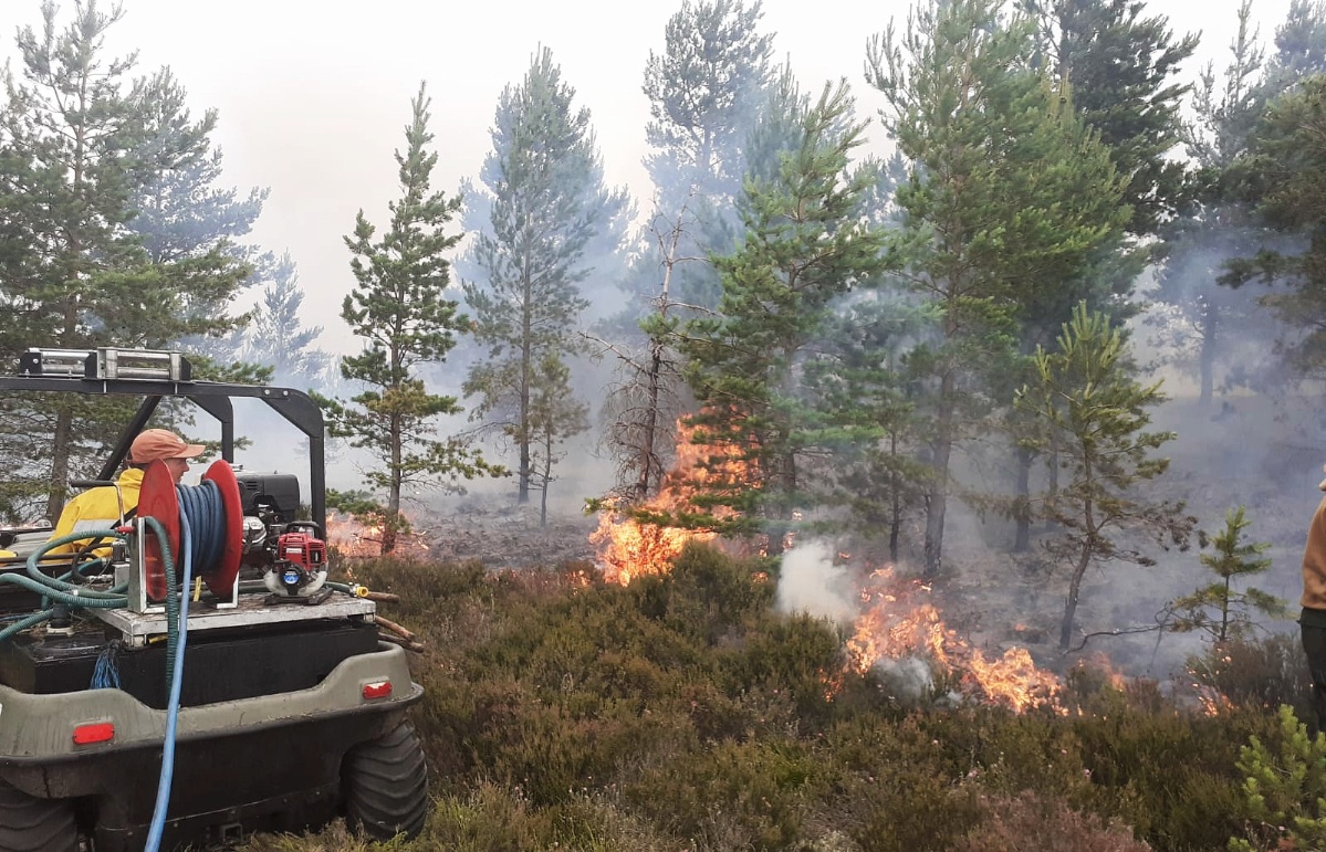 RSPB Scotland has been supporting the Fire Service in tackling wildfires near Dava and Carrbridge.