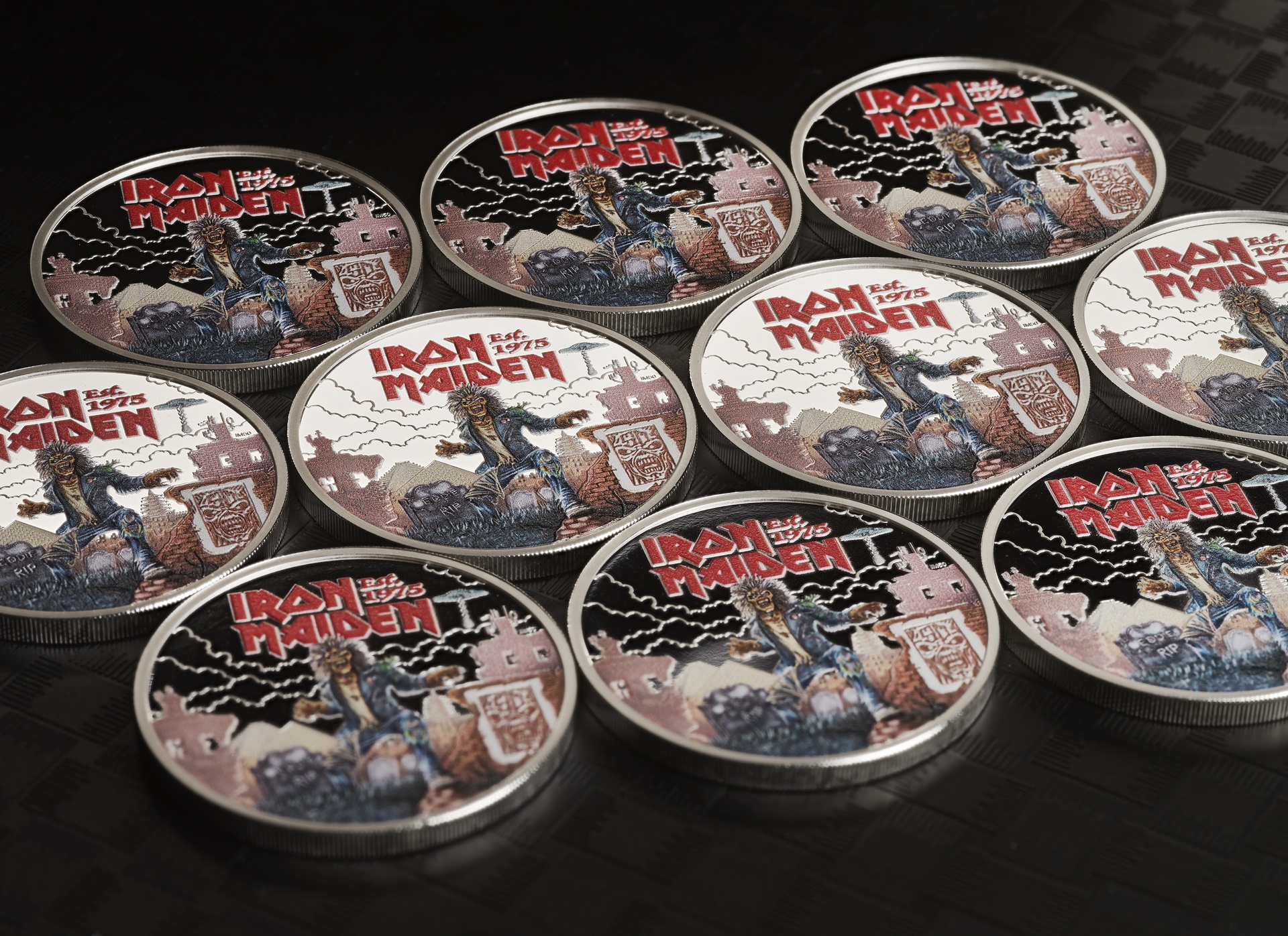 Coins marking 50th anniversary of heavy metal band Iron Maiden