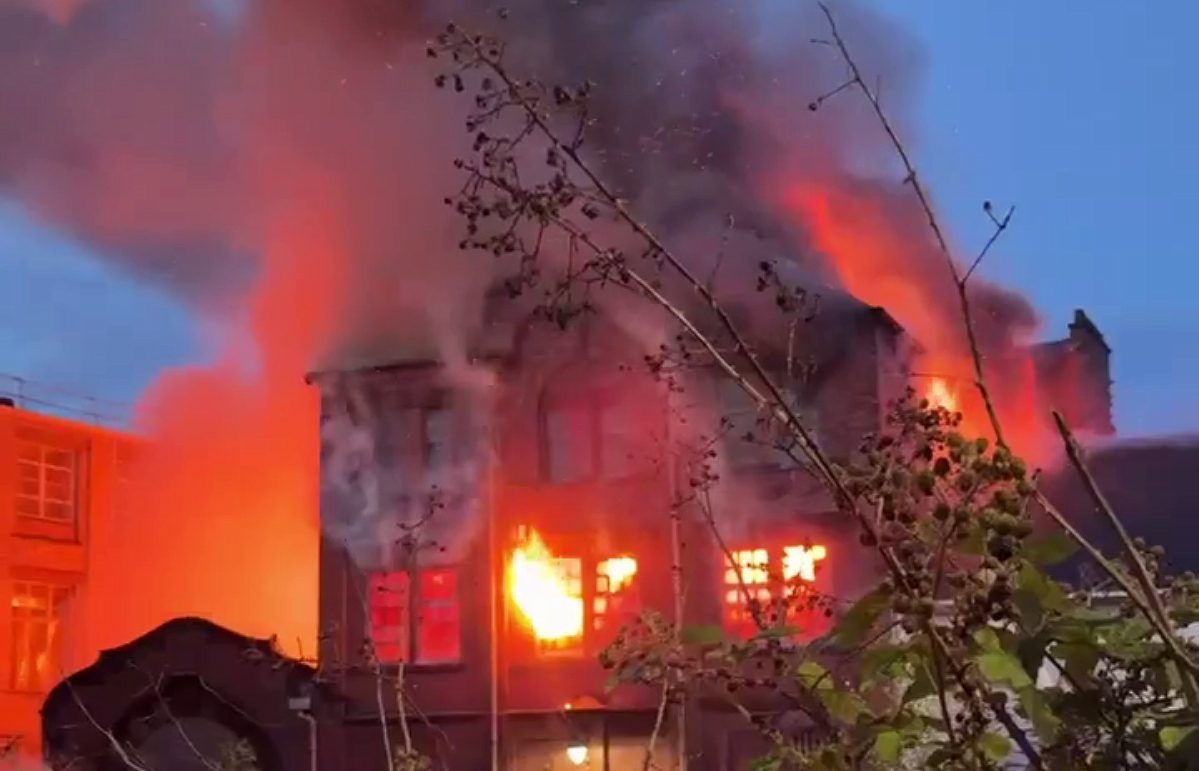 Fire destroys four-storey building on King Street and Sandbed Lane in Kilmarnock on July 14, 2025.