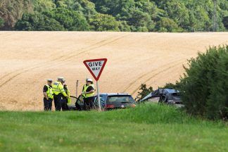 Two women die and teen girl injured after crash between cars and lorry on A96