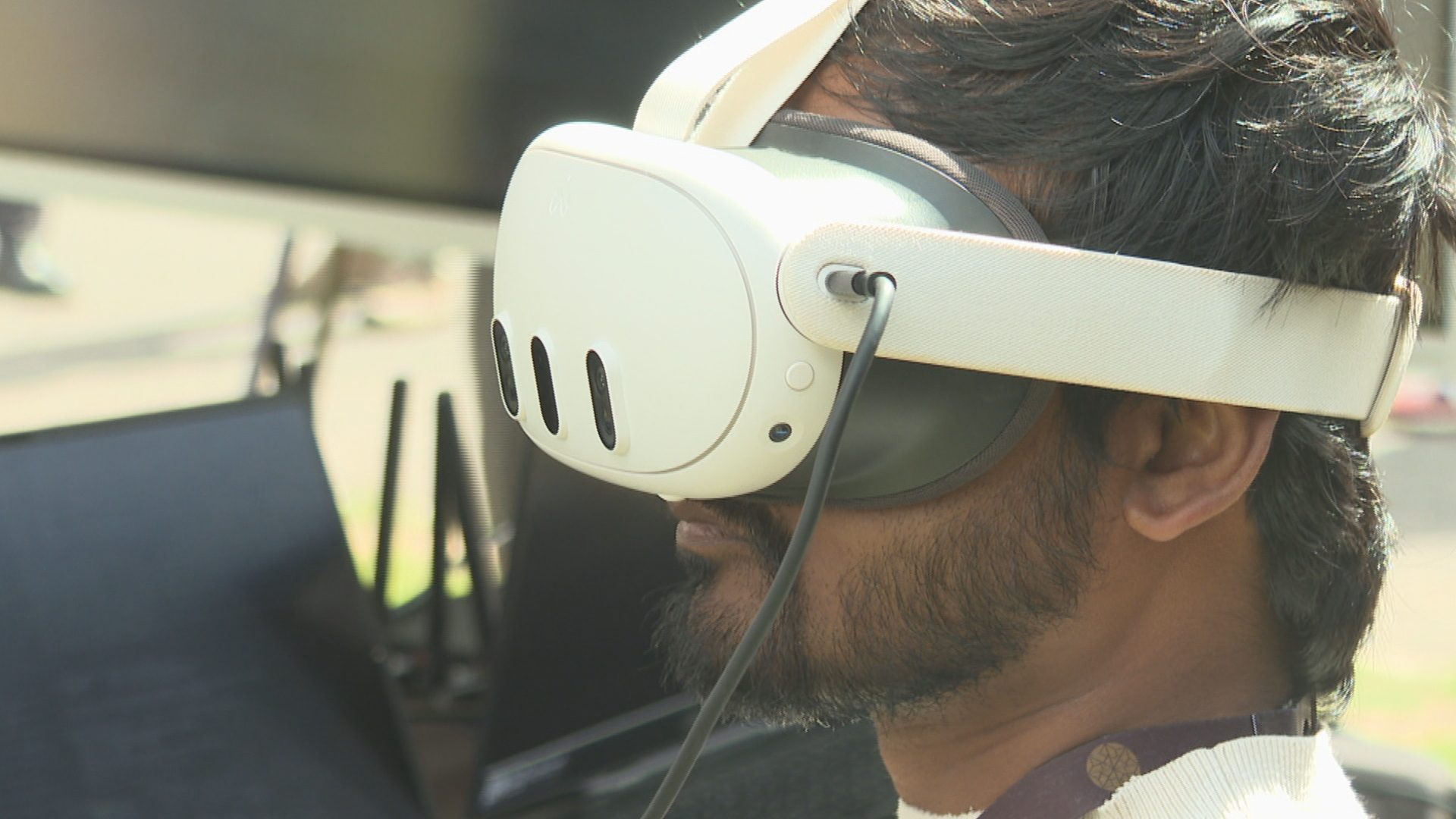 Robotic dogs are controlled through 5G-powered headsets