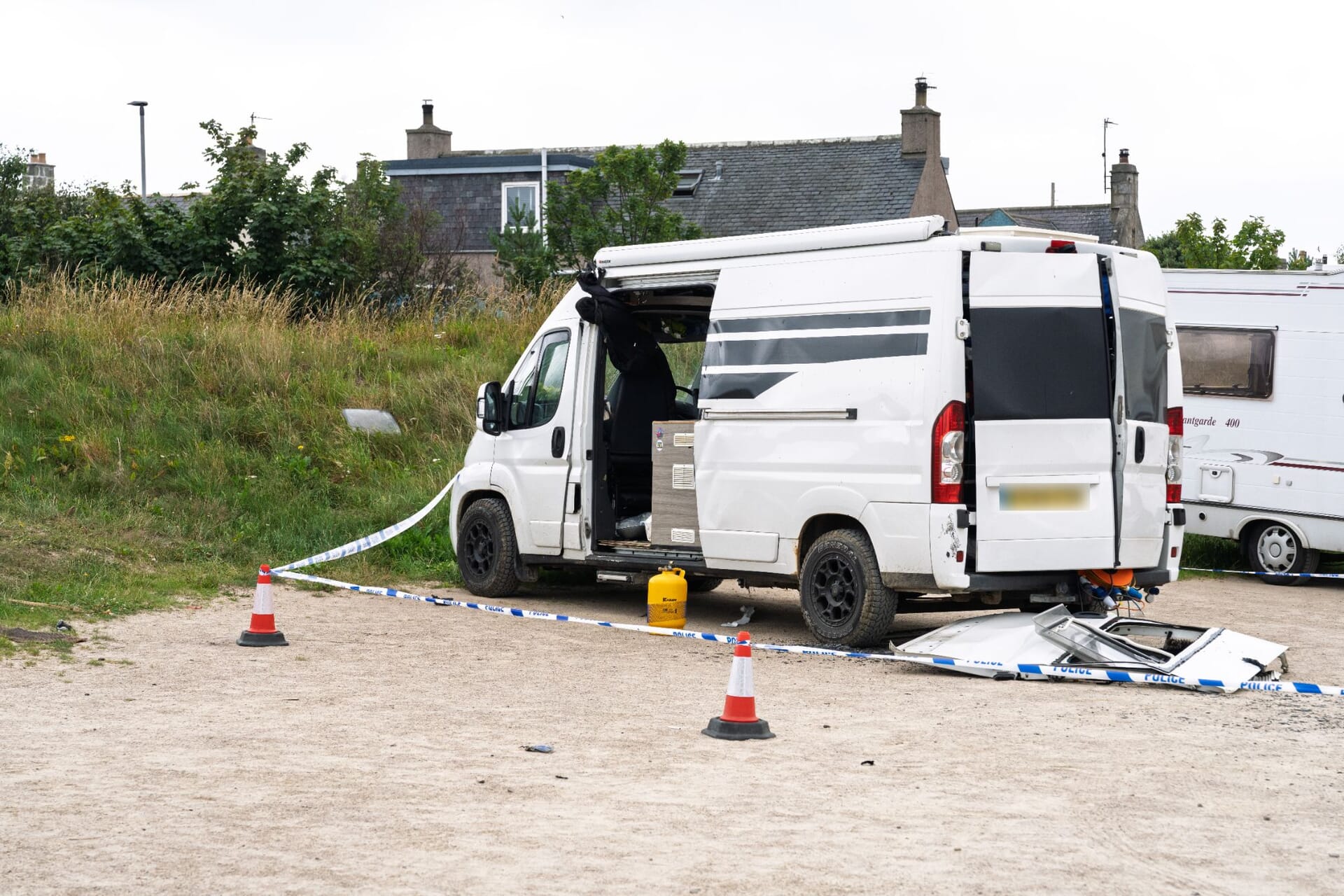 Campervan explosion in Lossiemouth