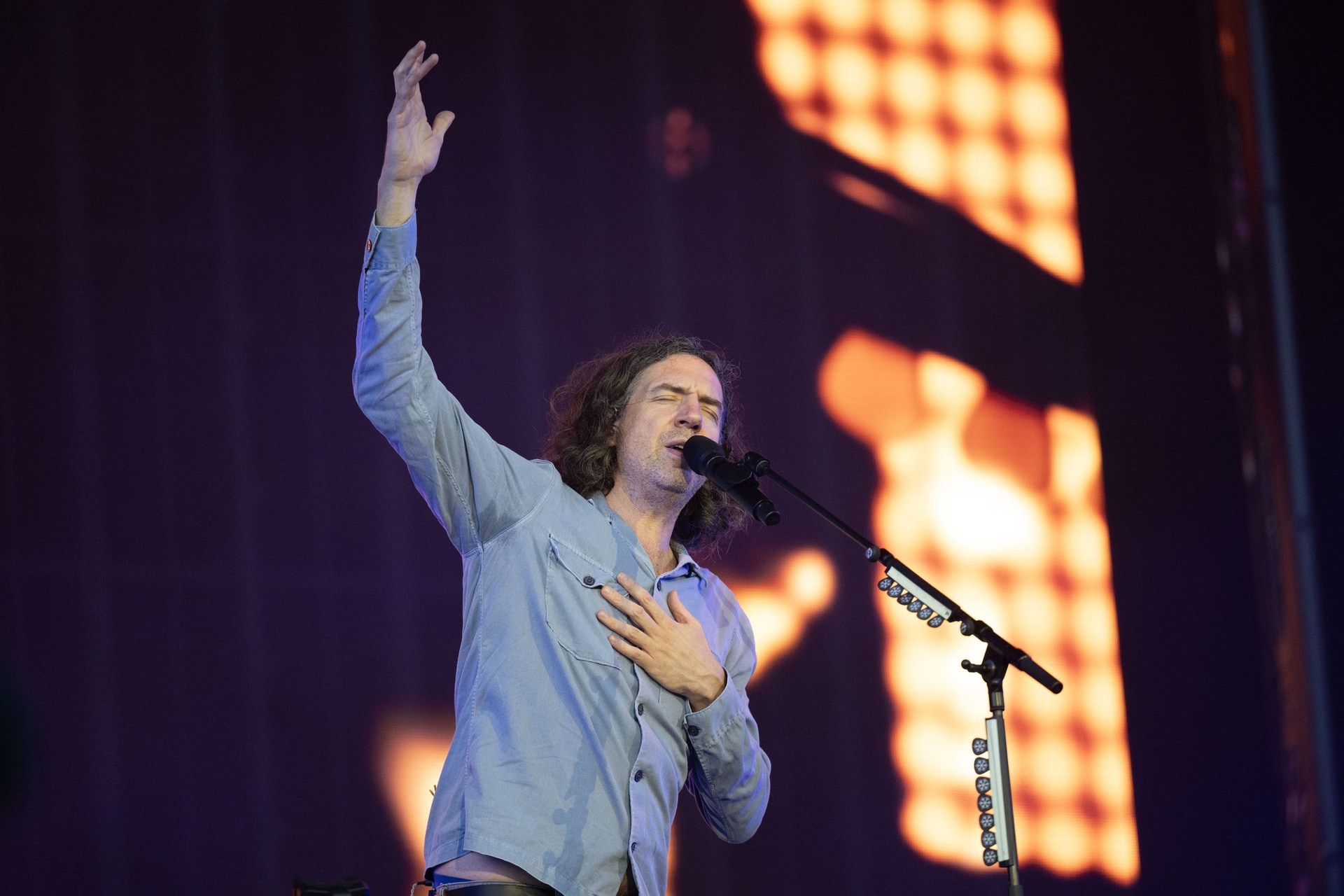 Gary Lightbody of Snow Patrol performs at the TRNSMT festival in Glasgow (Lesley Martin/PA).