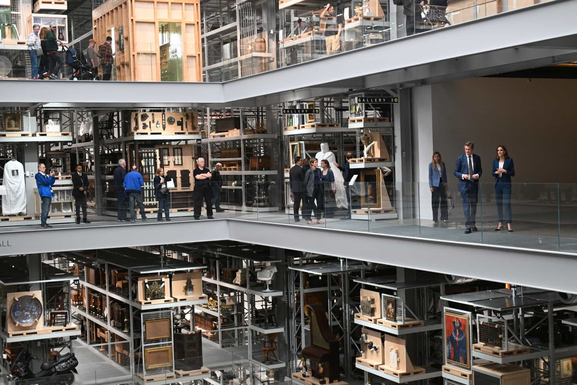 The Princess of Wales was shown around the V&A East Storehouse by the V&A’s director Tristram Hunt (Eddie Mulholland/Daily Telegraph.