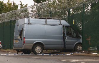 Three women charged under Terrorism Act after van crashed into Edinburgh defence factory