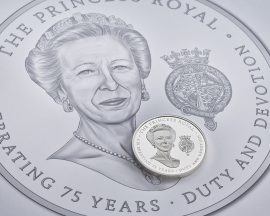 First Royal Mint coin to celebrate Anne goes on sale for her 75th birthday