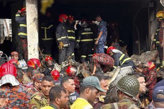 Bangladesh Air Force jet crashes into a Dhaka school and kills 19