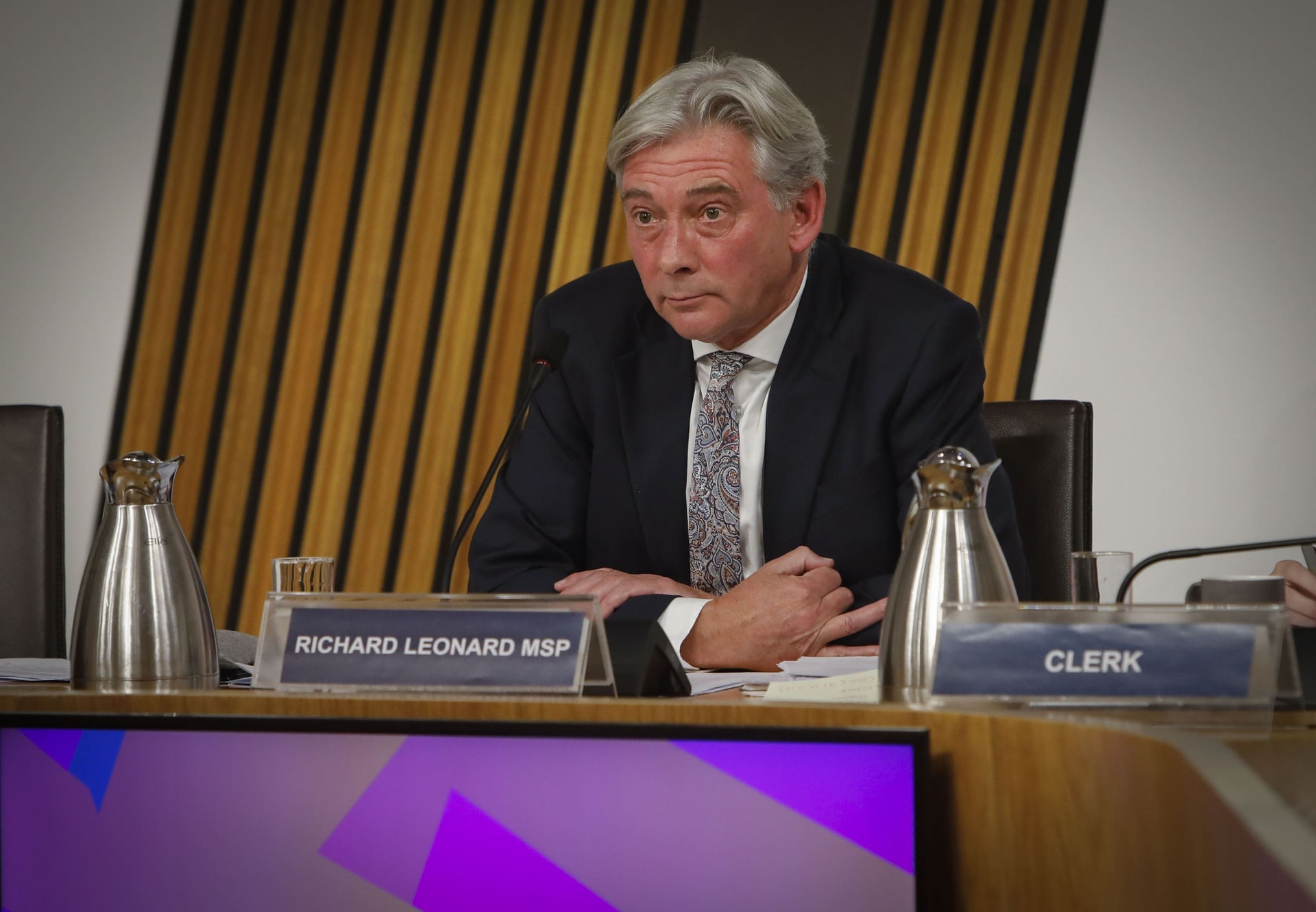Labour MSP Richard Leonard raised concerns about the yard having no future orders (Andrew Cowan/Scottish Parliament/PA).