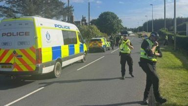 Cordon remains outside Donald Trump’s Aberdeenshire golf course as bomb squad check vehicle