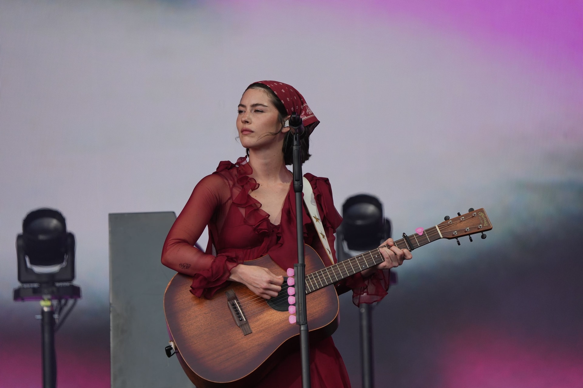 Gracie Abrams said her Glasgow show was her last in Europe for a long time (Yui Mok/PA).
