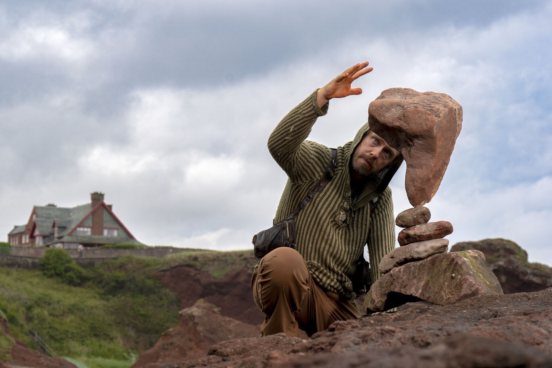 The festival involves using materials found along the coast.