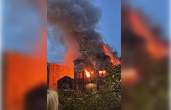 Roads shut and locals advised to keep windows closed due to building blaze in Kilmarnock