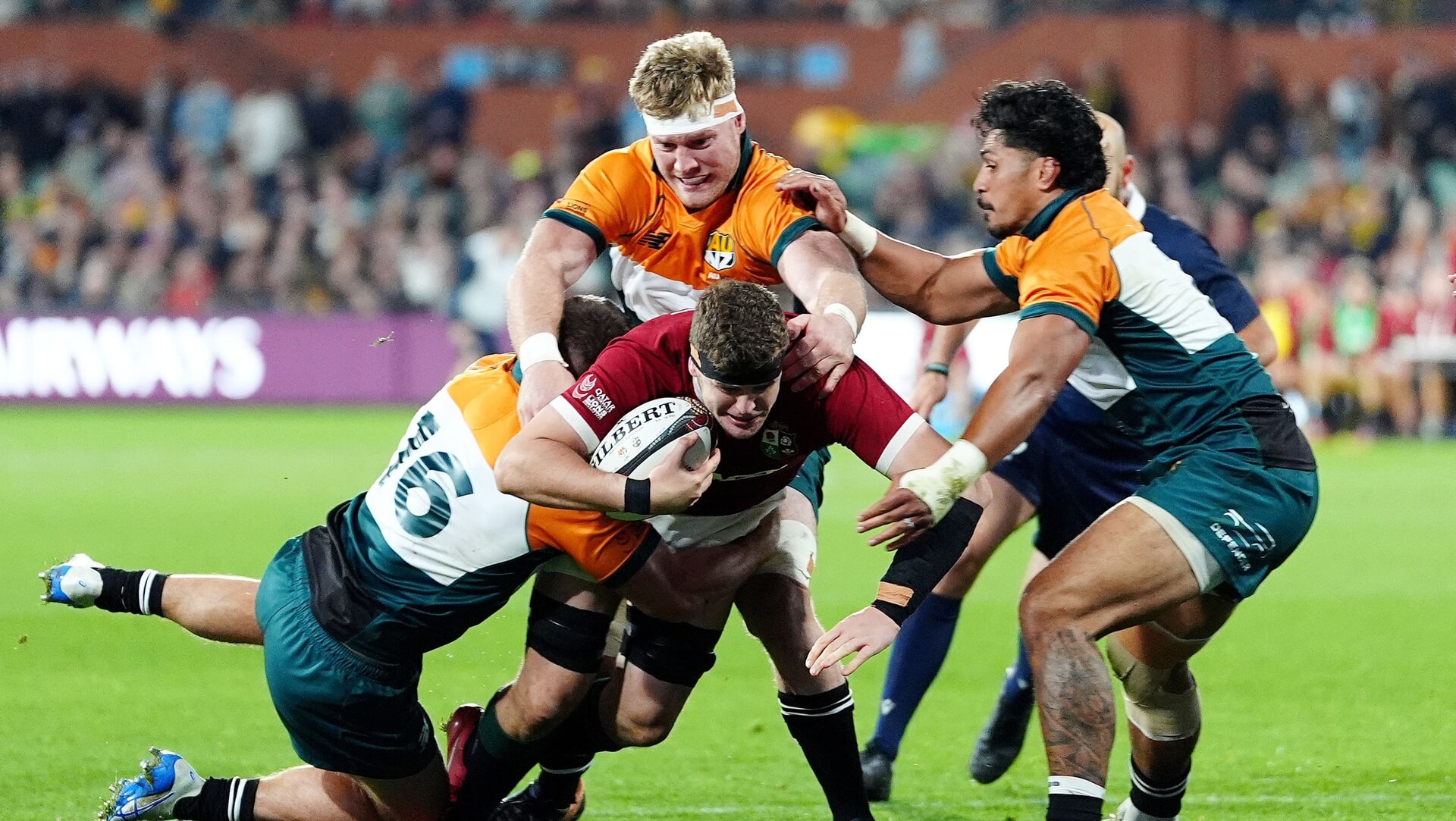 Scott Cummings took three tacklers with him as he rampaged over.