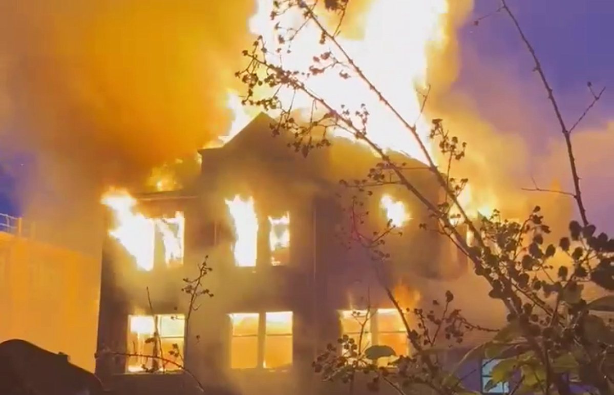 Fire destroys four-storey building on King Street and Sandbed Lane in Kilmarnock on July 14, 2025.