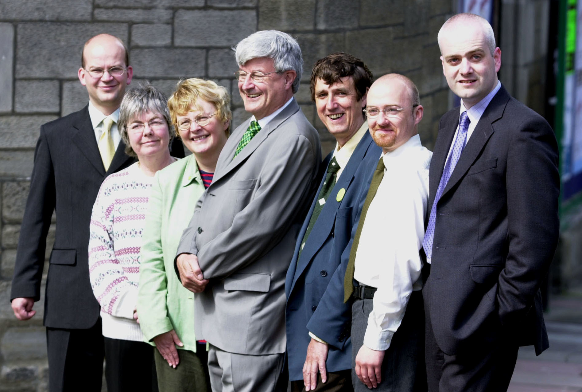 Mr Harvie, second right, was first elected to Holyrood in 2003 (Andrew Milligan/PA).