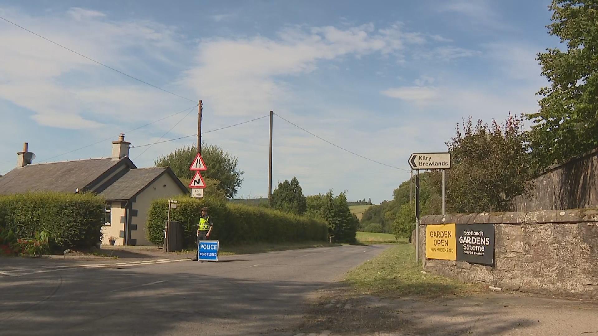 The nearby road has been closed due to the incident.