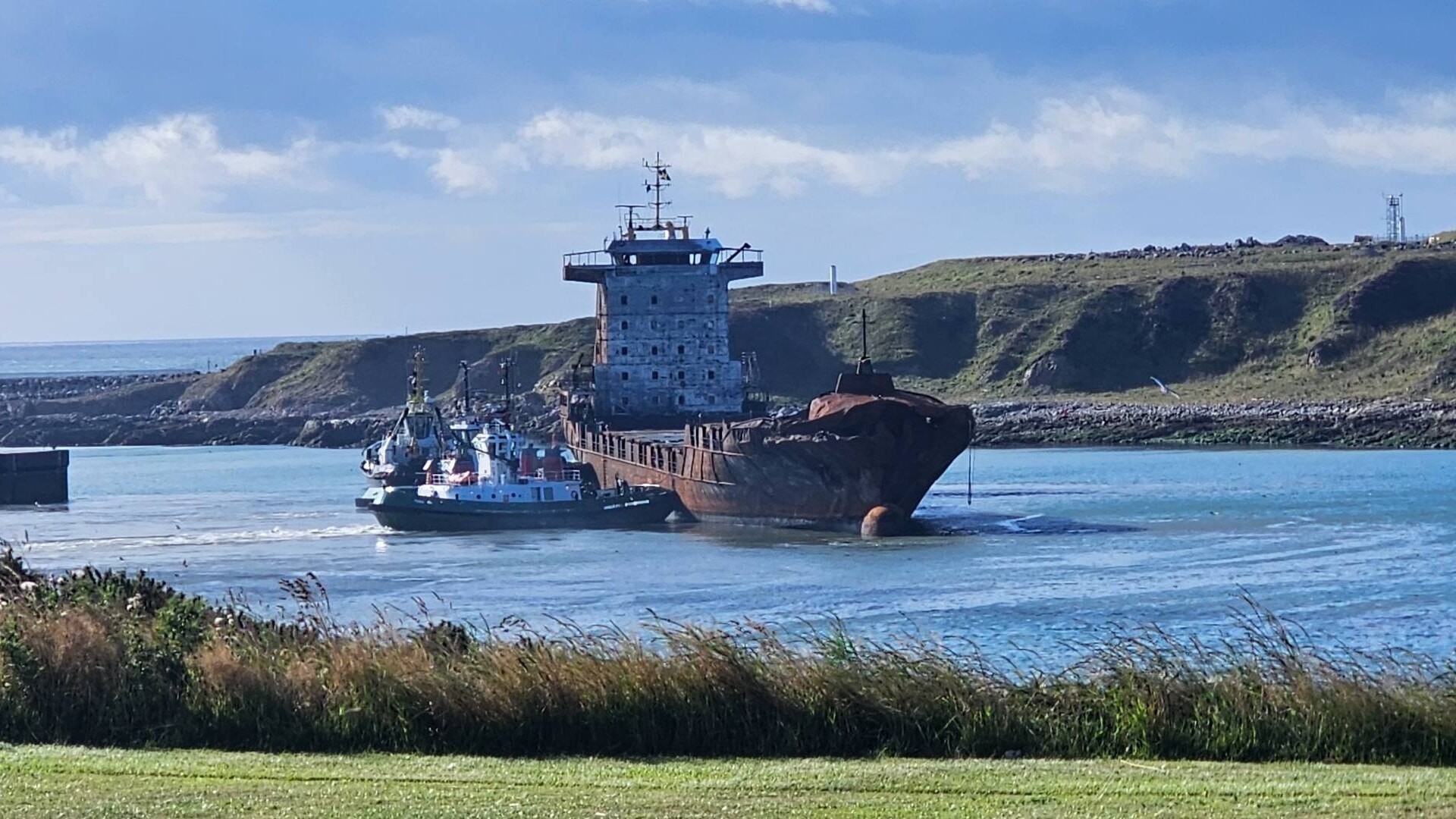 The MV Solong was taken to Aberdeen Harbour for safe berthing.