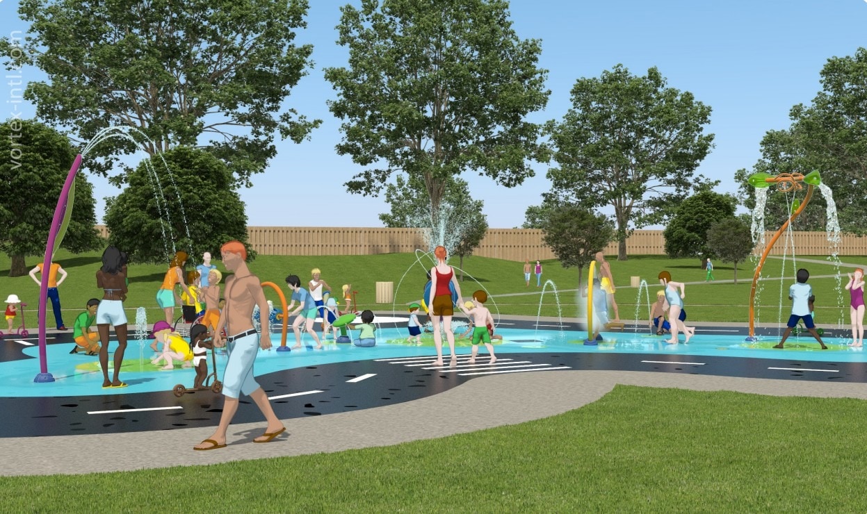 The splash pad is set to be opened in Spring 2026.