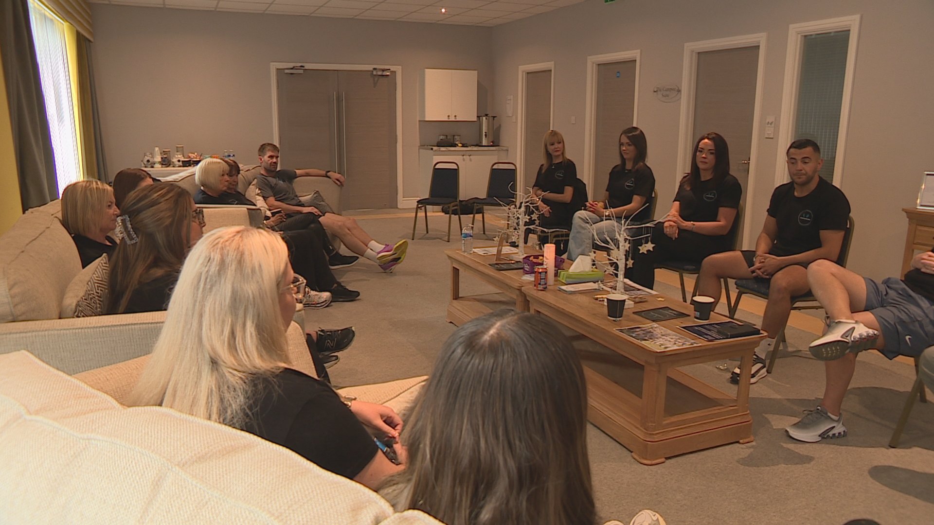 Lisa attends a support group for people who have lost loved ones to suicide.