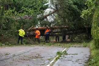 Storm Floris disruption continues as fallen trees block railway and homes without power
