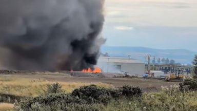 Firefighters tackle blaze at Dunfermline landfill site as ‘large’ amounts of rubbish alight