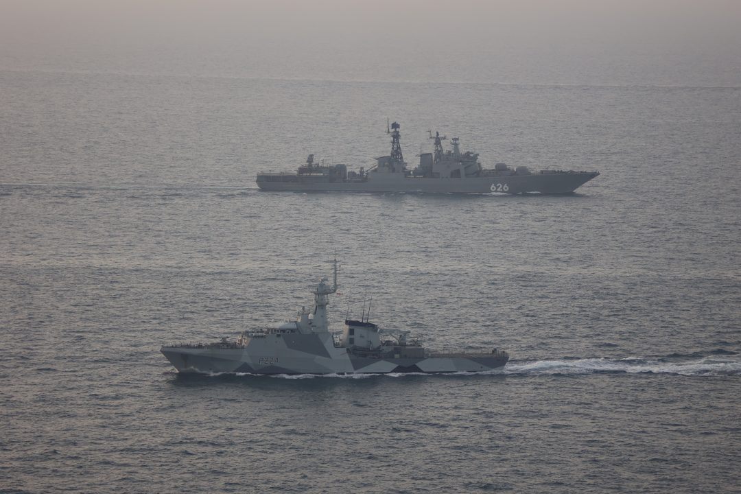 Royal Navy tracks Russian warship and tankers through UK waters