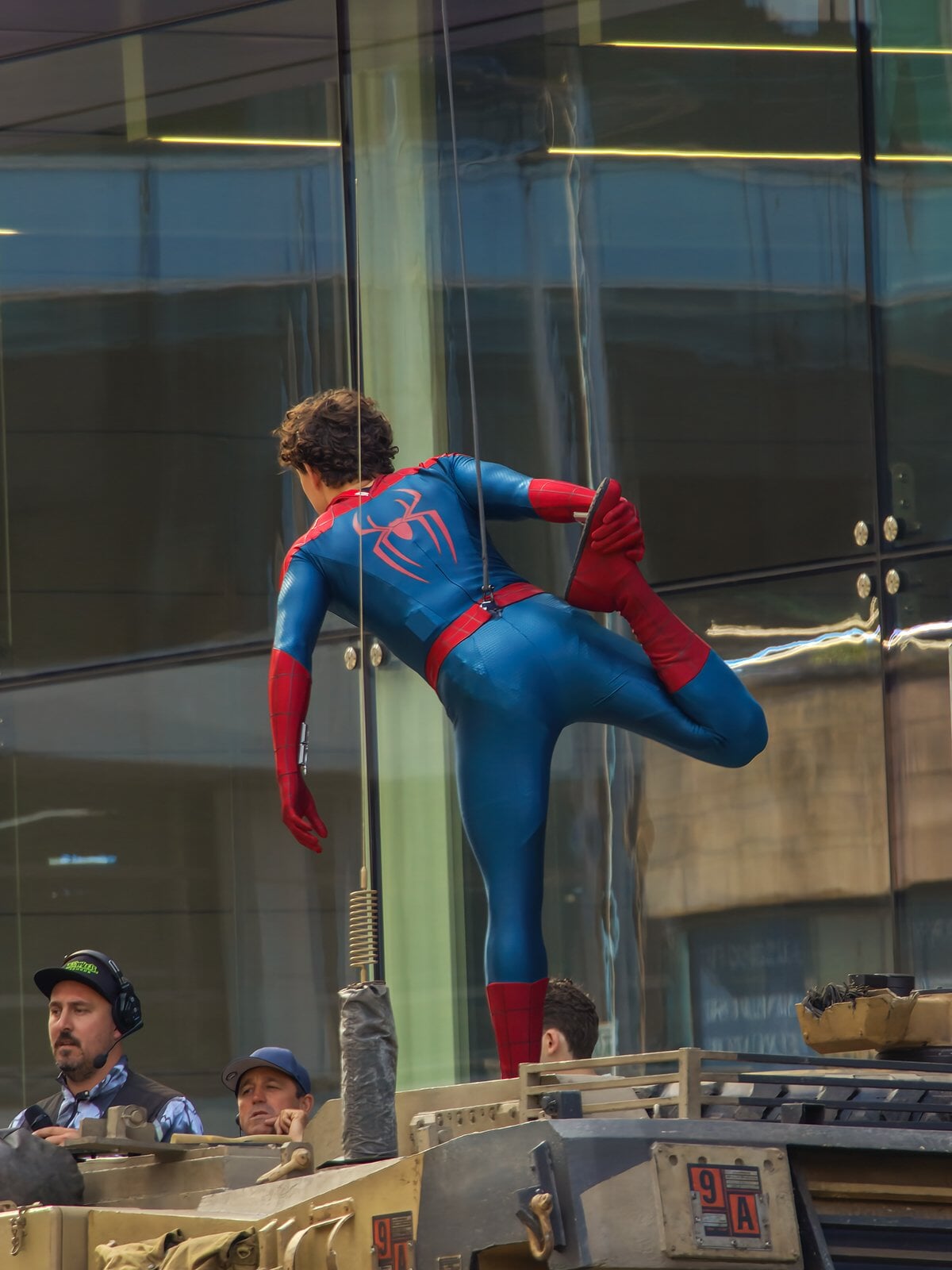 Tom Holland spotted in Glasgow filming Spider-Man 4
