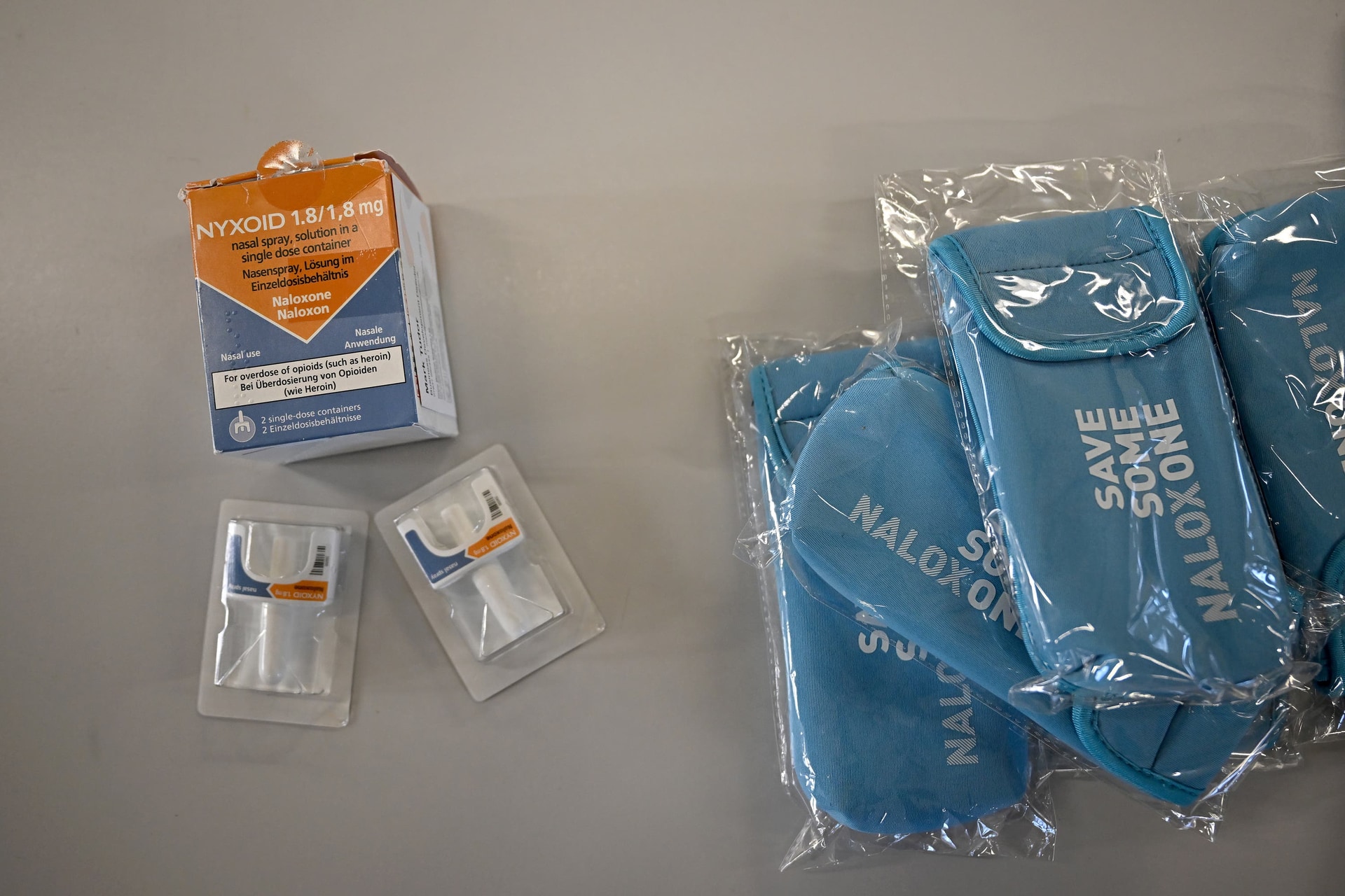 The drug naloxone, seen here in nasal spray form, can be used to temporarily reverse an opioid overdose (Jeff J Mitchell/PA).