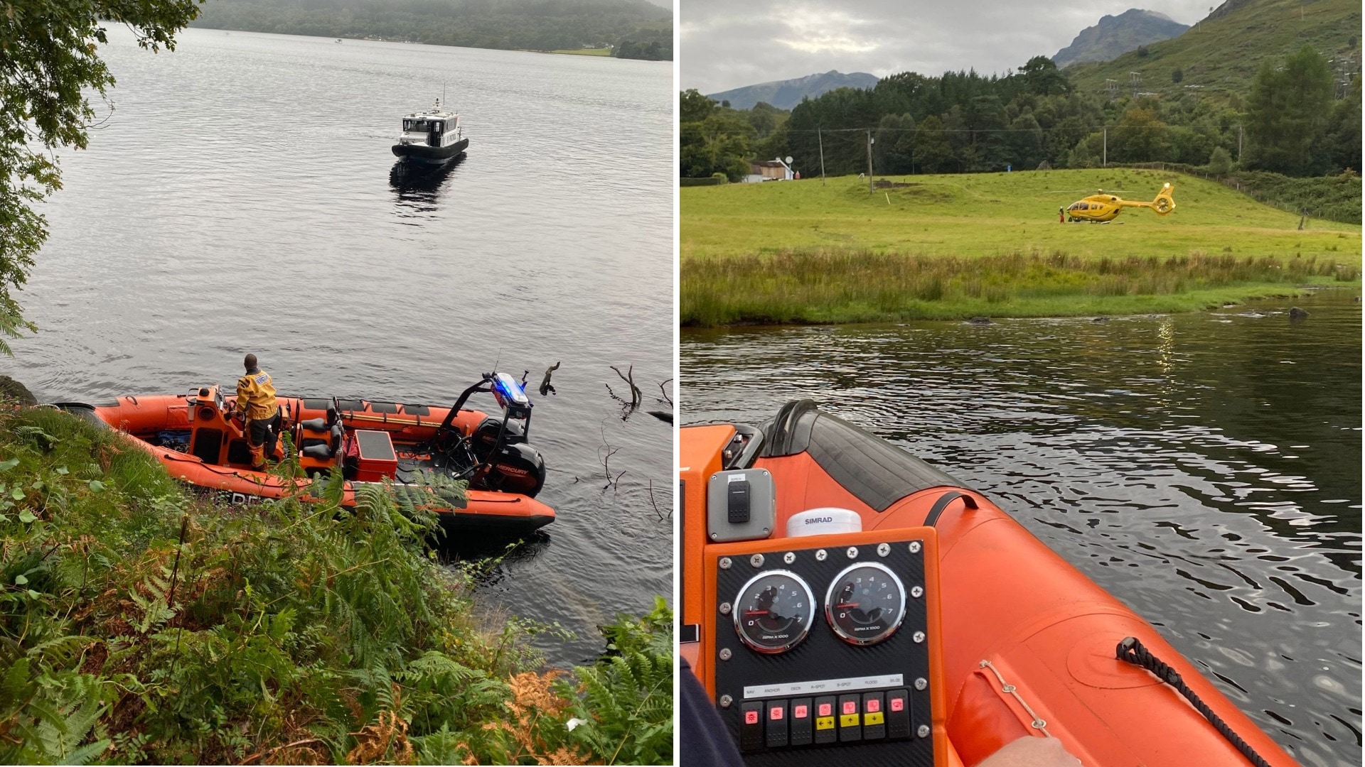 An 87-year-old walker was airlifted to hospital after falling 40ft from a cliff on Loch Lomond.