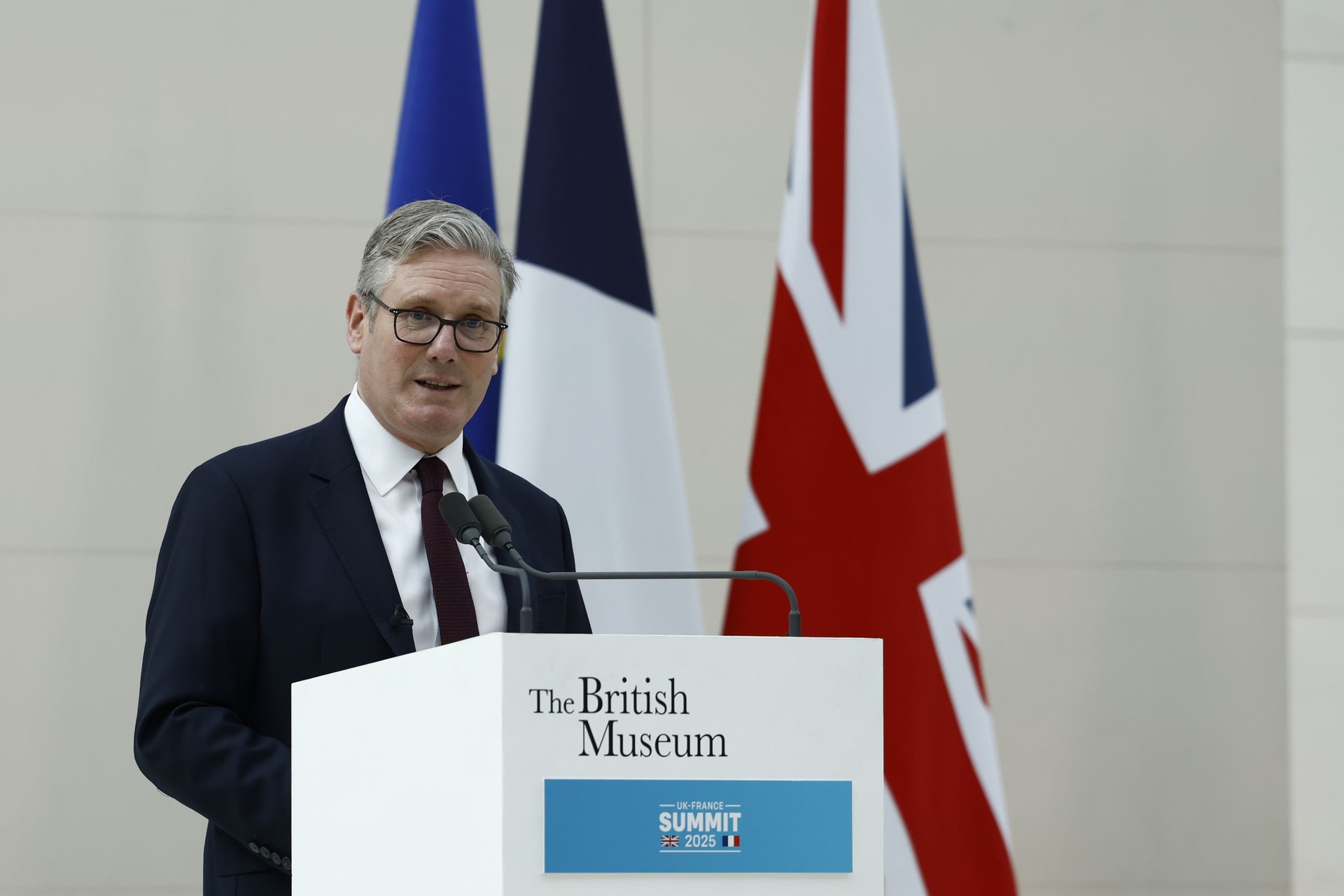 A cultural exchange was announced by Prime Minister Sir Keir Starmer and French President Emmanuel Macron when they met in London in July (Benjamin Cremel/PA).