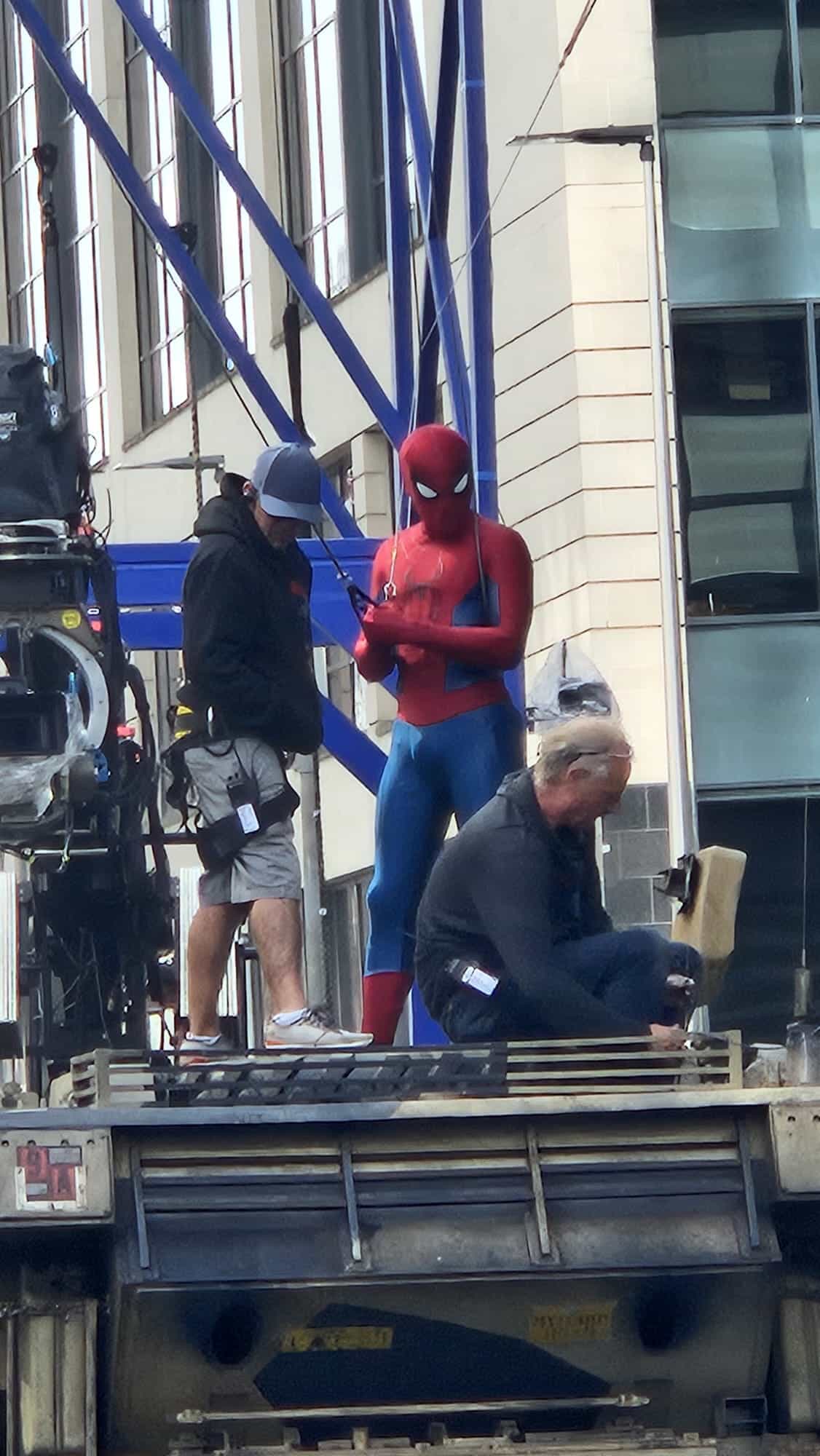 It's unclear whether it is Tom Holland under the mask; nonetheless, fans were overjoyed to see the web-slinger.