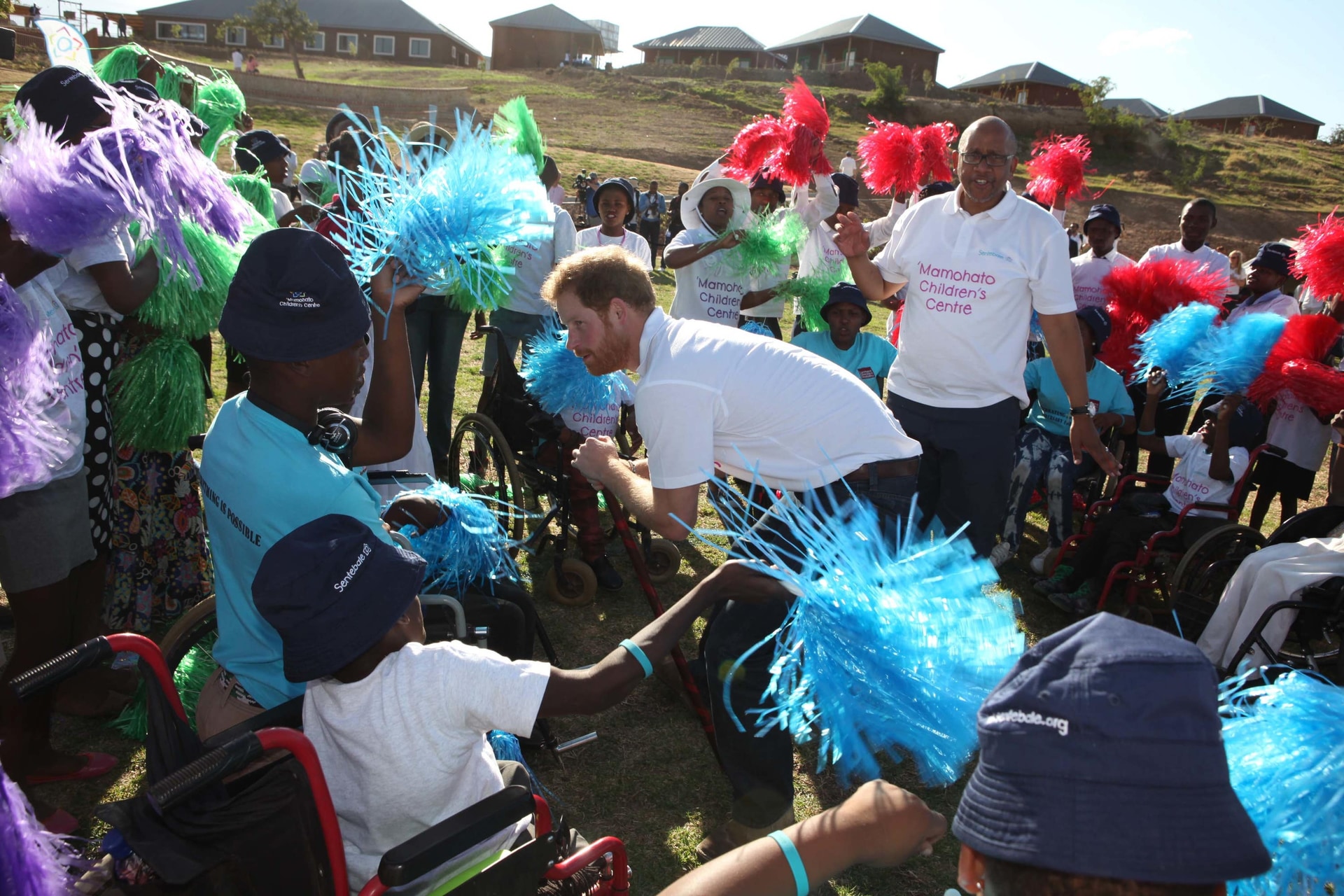 Prince Harry during the opening of the Sentebale Mamohato children’s centre in Thaba Bosiu, Lesotho, in 2015 (Ian Vogler/Daily Mirror/PA).
