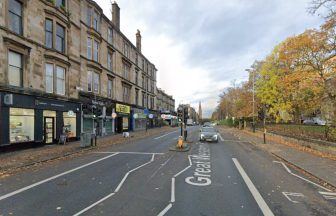Great Western Road closed near to Ruskin Place after man collapses
