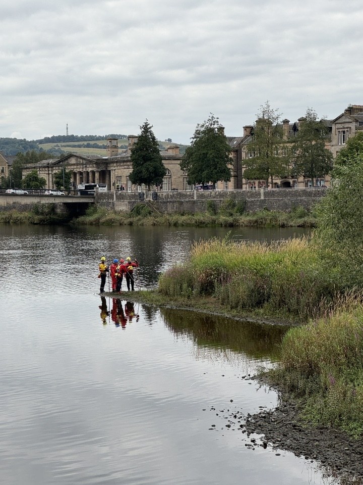 Emergency services received reports of three men in difficulty.